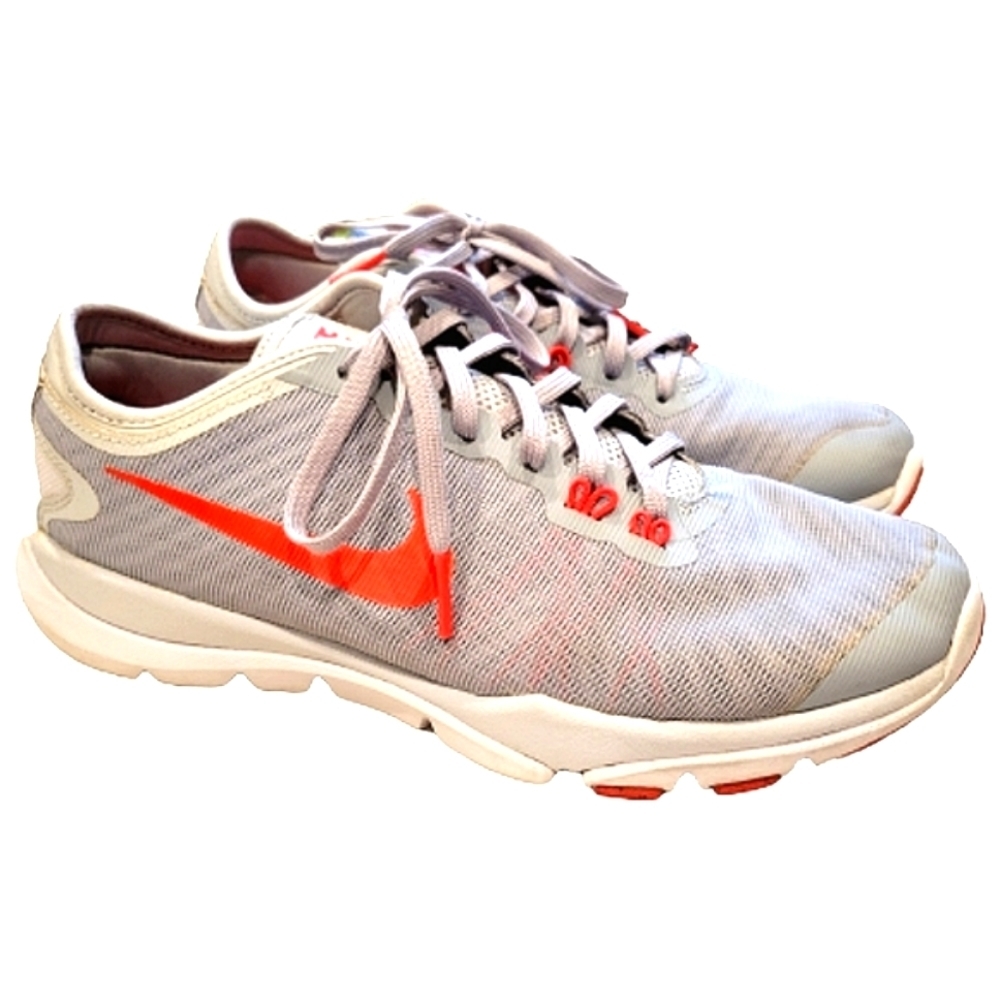 Nike Flex Supreme TR4 Training Running Shoes Sneakers Gray Orange Athletic 6.5